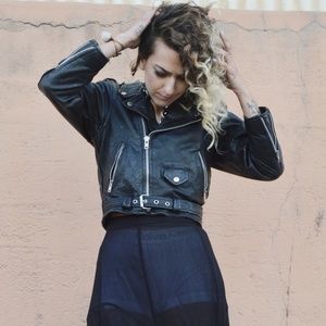 Vintage 80's genuine leather moto/biker jacket